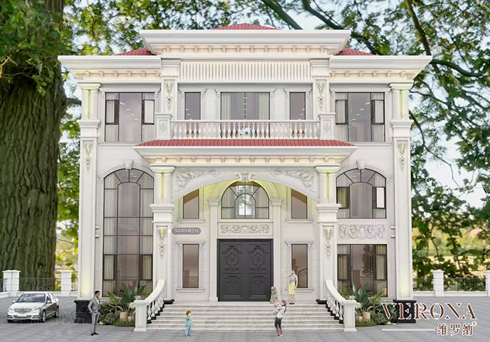 别墅外墙性价比装修，仿石漆封神